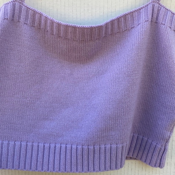 Princess Polly Womens 8 lavender purple cropped sweater tank top NWOT - Picture 4 of 6